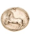 Rearing horse medallion