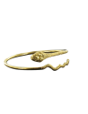 Gold bracelet viper with horns
