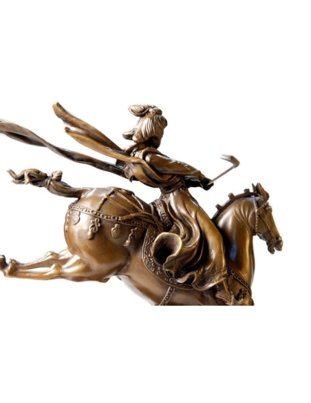 Chinese princess playing polo and jumping on horseback by Miguel Fernando López (Milo) Chinese princess playing polo and jumping on horseback by Miguel Fernando López (Milo)