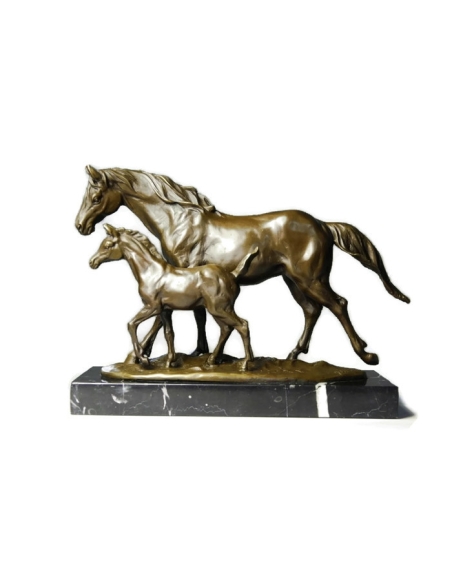 Mare accompanied by her foal by Miguel Fernando López (Milo)