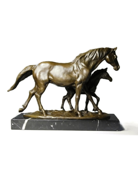 Mare accompanied by her foal by Miguel Fernando López (Milo)