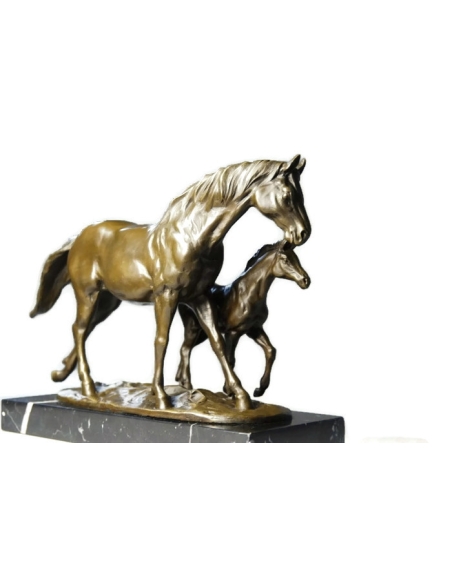 Mare accompanied by her foal by Miguel Fernando López (Milo)