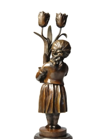 Candelabra young girl with tulips Art Nouveau by Miguel Fernando López (Milo) Candelabra young girl with tulips Art Nouveau by Miguel Fernando López (Milo)