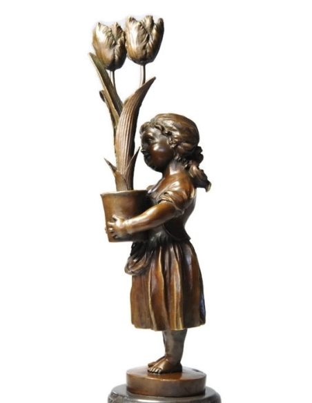 Candelabra young girl with tulips Art Nouveau by Miguel Fernando López (Milo) Candelabra young girl with tulips Art Nouveau by Miguel Fernando López (Milo)