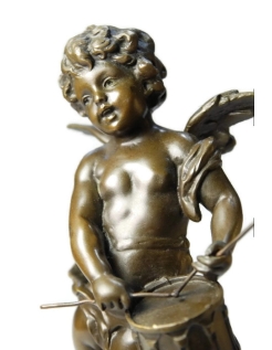 Little angel with a drum by Hippolyte François Moreau