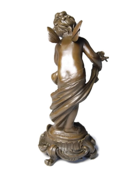 Little angel with the bird by Hippolyte François Moreau