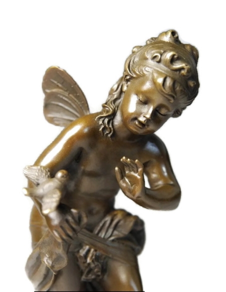 Petit ange avec l'oisillon par Hippolyte François Moreau Petit ange avec l'oisillon par Hippolyte François Moreau