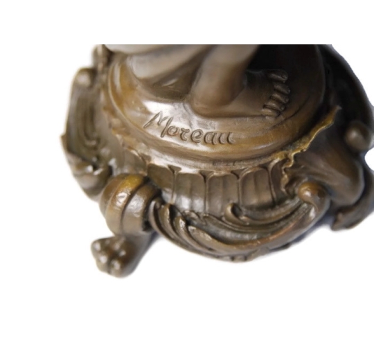 Petit ange avec l'oisillon par Hippolyte François Moreau