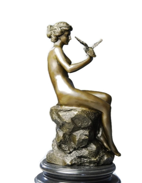 Jeune femme nue à la colombe par Ferdinand Preiss Jeune femme nue à la colombe par Ferdinand Preiss