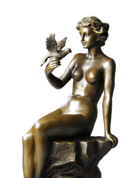 Jeune femme nue à la colombe par Ferdinand Preiss Jeune femme nue à la colombe par Ferdinand Preiss