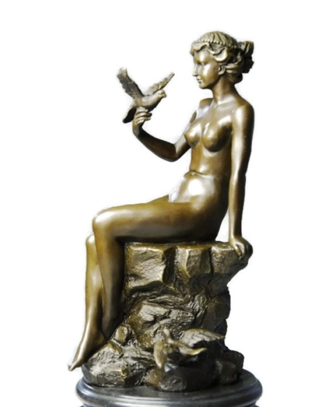 Jeune femme nue à la colombe par Ferdinand Preiss Jeune femme nue à la colombe par Ferdinand Preiss