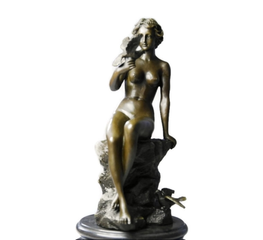 Jeune femme nue à la colombe par Ferdinand Preiss