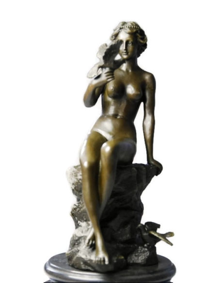 Jeune femme nue à la colombe par Ferdinand Preiss Jeune femme nue à la colombe par Ferdinand Preiss