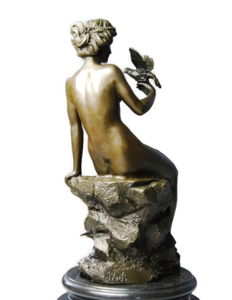 Jeune femme nue à la colombe par Ferdinand Preiss Jeune femme nue à la colombe par Ferdinand Preiss