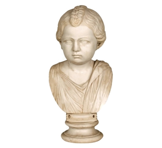 Busto de nina romana con toga