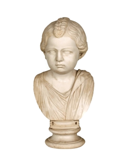 Buste de petite fille romaine en toge