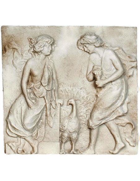 Bas-relief paon royal