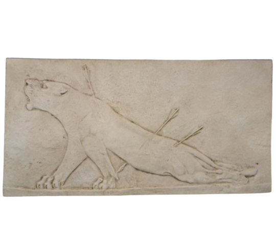 Bas-relief lionne blessée Palais d'Asurbanipal
