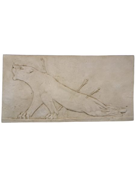 Bas-relief lionne blessée Palais d'Asurbanipal
