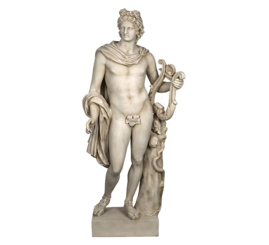 Apollon avec Lyre - Statue grandeur nature - Le dieu grec de la musique