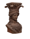 Escultura cariatide columna busto