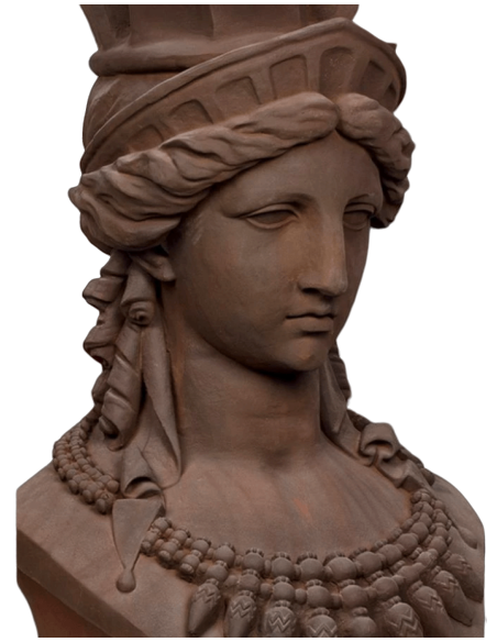 Caryatid sculpture column bust