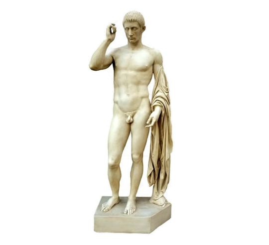 Marcus Claudius Marcellus en Hermès Logios Statue Taille Humaine
