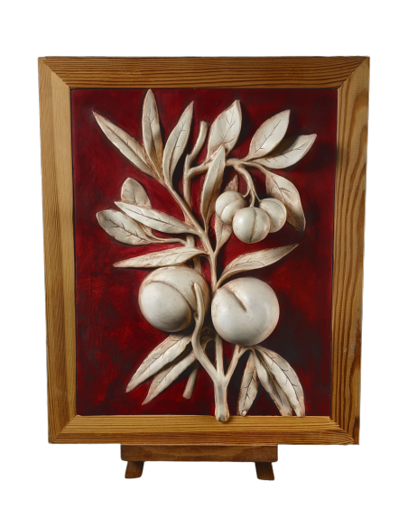 Branche de pêcher chargée de fruits Branche de pêcher chargée de fruits