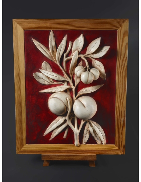 Branche de pêcher chargée de fruits Branche de pêcher chargée de fruits