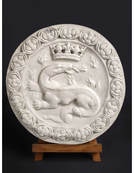 Rosace de la salamandre emblème de François Ier