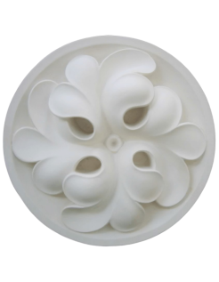 Quatrefoil clover spiral rosette - 14th century