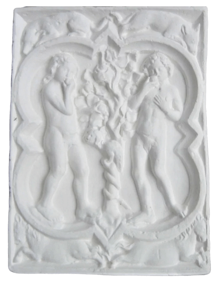 Rosetón de Adán y Eva de la catedral de Rouen Francia - siglo XIV