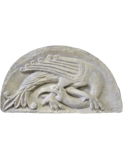 Chimeric bird biting its leg Poitiers - 12th century