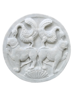 Medallón aves y leones Museo de Picardía Amiens Francia - Siglo XII