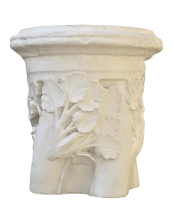 Anillo de columna torneada con motivos florales - Siglo XIII