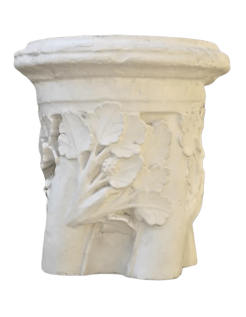 Bague de colonne torsadée motifs floraux - XIIIe Siècle