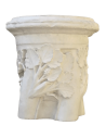 Anillo de columna torneada con motivos florales - Siglo XIII