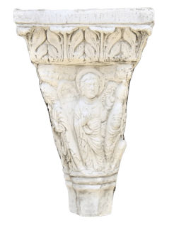 Capitel decorado con ángeles y santos - siglo XII