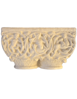 Twin capital decorated with centaurs and mermaids - 12th century