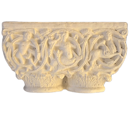 Capitel gemelo decorado con centauros y sirenas - Siglo XII