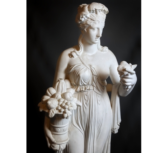 Statue of the goddess Pomona, Roman goddess of fruit and abundance