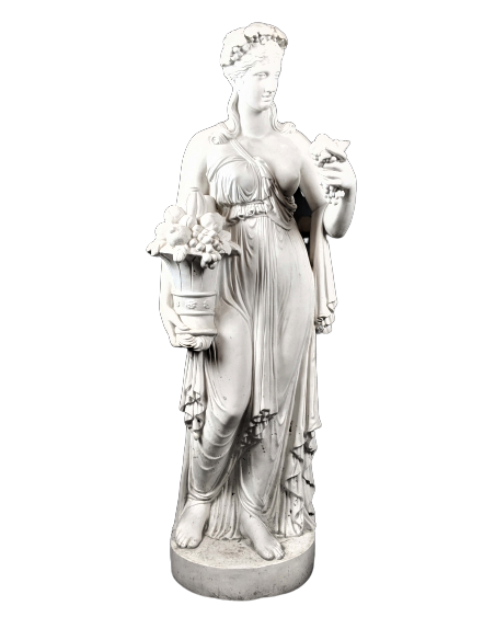 Estatua de la diosa Pomona, diosa romana de la fruta, y de la abundancia
