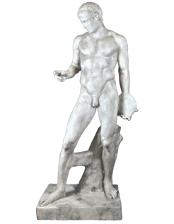Life-size statue of  the Discobolus or discus thrower by Polyclitus