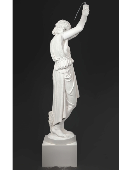 Young egyptian light-bearer- life-size statue. Young egyptian light-bearer- life-size statue.