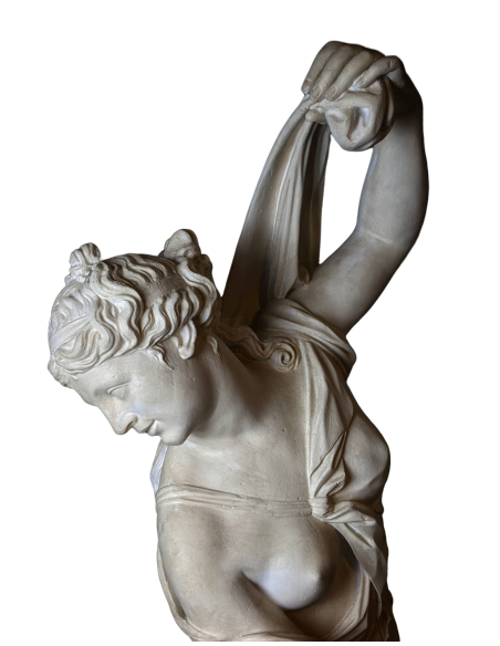 Estatueta Gesso Grega Vênus Calipígia 39cm