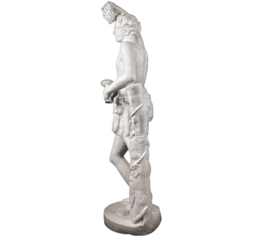 Dionysos ou Bacchus, dieu du vin, du théâtre et de la folie - statue grandeur nature