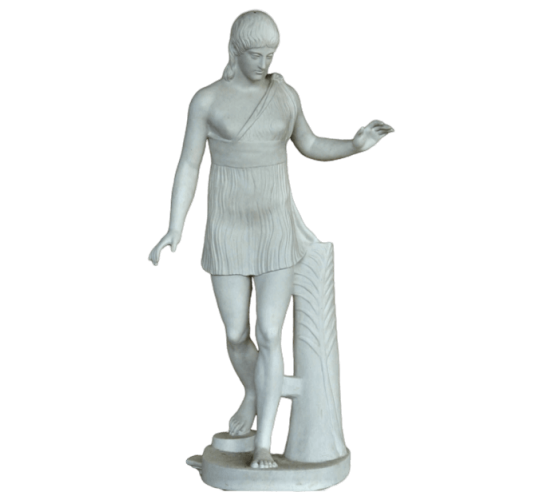 Statue of young victorious woman or Atalante by Pasiteles the young - Life size statue