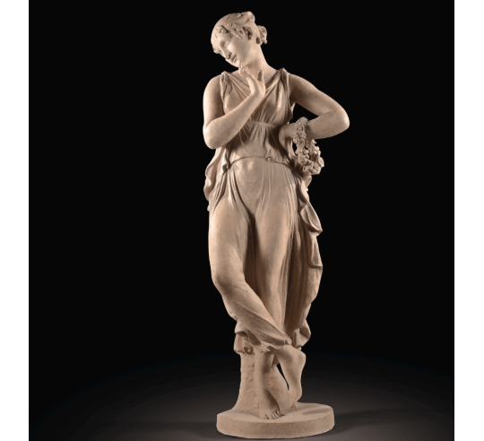 Bailarina con el dedo en la barbilla por Antonio Canova - estatua de tamaño real