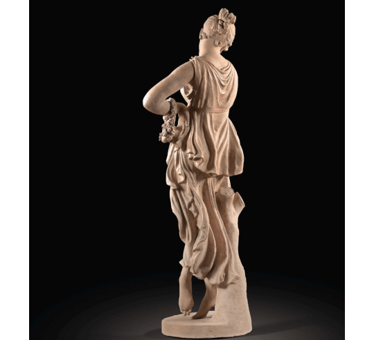 Bailarina con el dedo en la barbilla por Antonio Canova - estatua de tamaño real