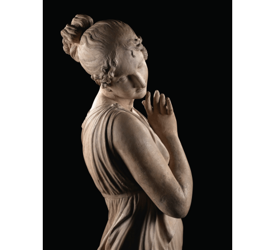 Bailarina con el dedo en la barbilla por Antonio Canova - estatua de tamaño real